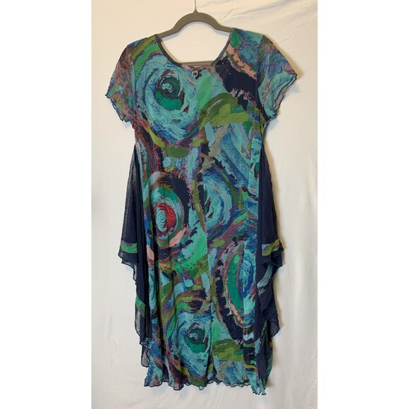 Mado et Les Autres dress (size small) ART YOU WEAR French design on mesh BOHO - Picture 8 of 14